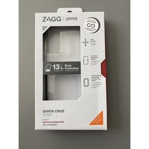 Zagg Gear4 Santa Cruz Case for Samsung Galaxy S22 Clear/Black D30 Impact Protect